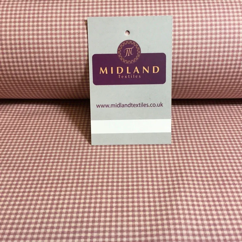 Micro check Printed Cotton Poplin Gingham dress fabric 45" M759 Mtex