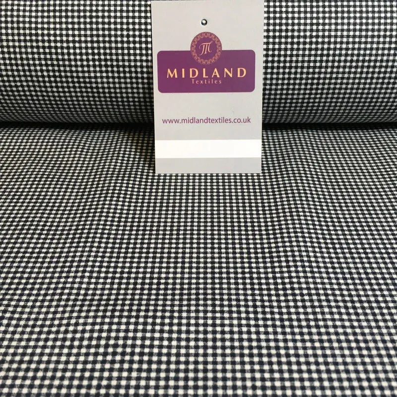Micro check Printed Cotton Poplin Gingham dress fabric 45" M759 Mtex