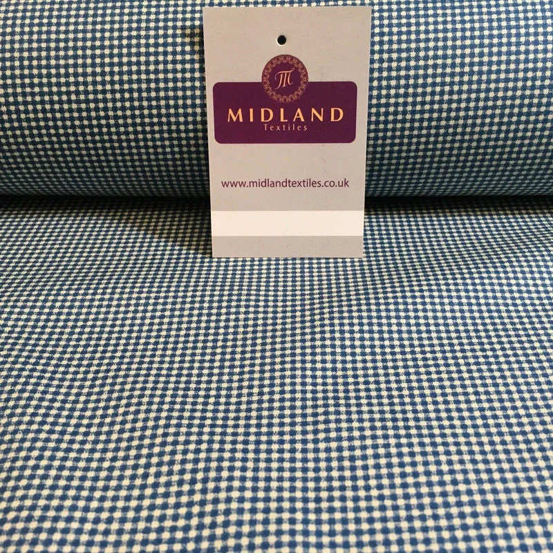 Micro check Printed Cotton Poplin Gingham dress fabric 45" M759 Mtex