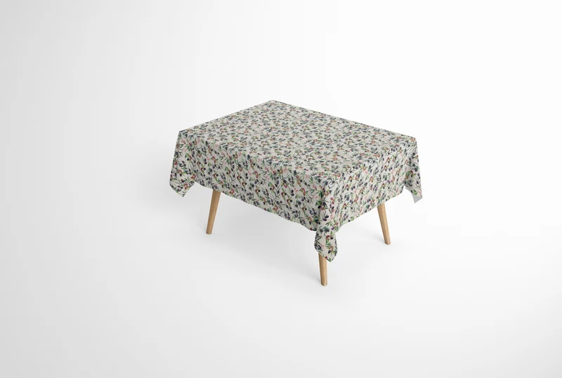Jacquard Tischdecke aus beschichteter Baumwolle mit Fleckenschutz VERCORS Oliven mediterran eckig rund oval