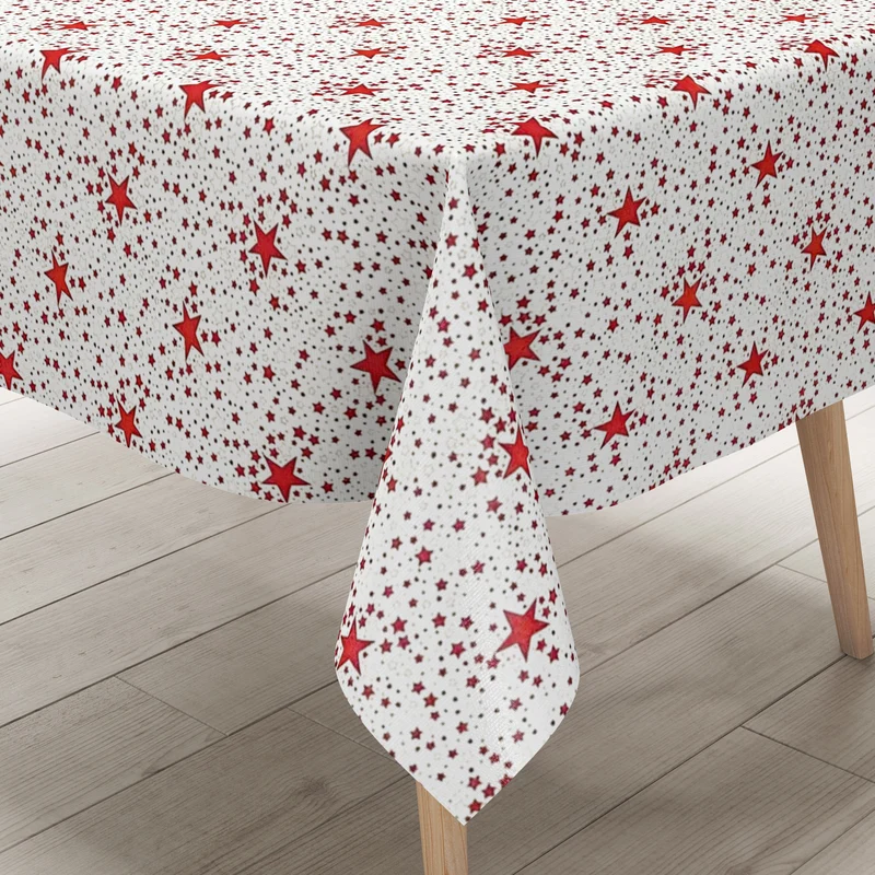 Wachstuch Tischdecke P226-3 rote Sterne Weihnachten Advent eckig rund oval
