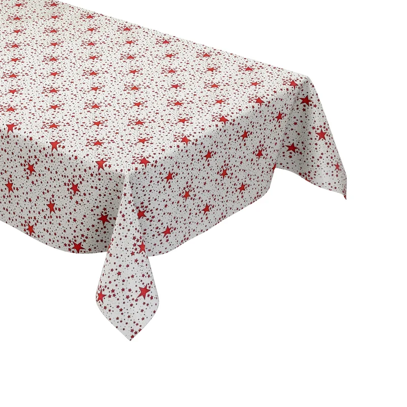 Wachstuch Tischdecke P226-3 rote Sterne Weihnachten Advent eckig rund oval