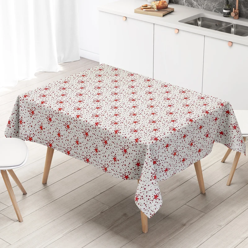 Wachstuch Tischdecke P226-3 rote Sterne Weihnachten Advent eckig rund oval