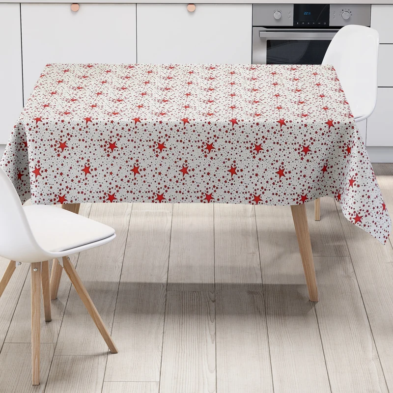 Wachstuch Tischdecke P226-3 rote Sterne Weihnachten Advent eckig rund oval
