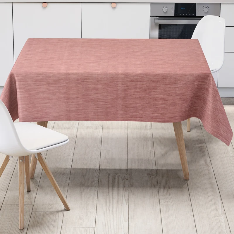 Wachstuch Tischdecke geprägt P733-14 Leinenstruktur rosa altrosa eckig rund oval