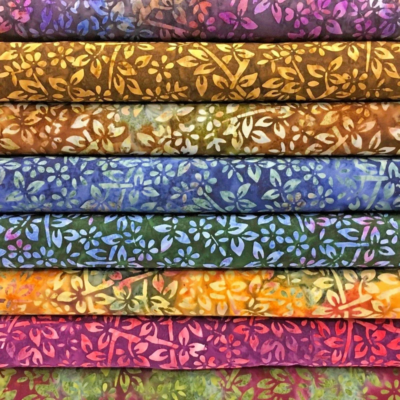 Bali Batik Floral leaves 100% Cotton Patchwork fabric 45" Wide MK902 Mtex