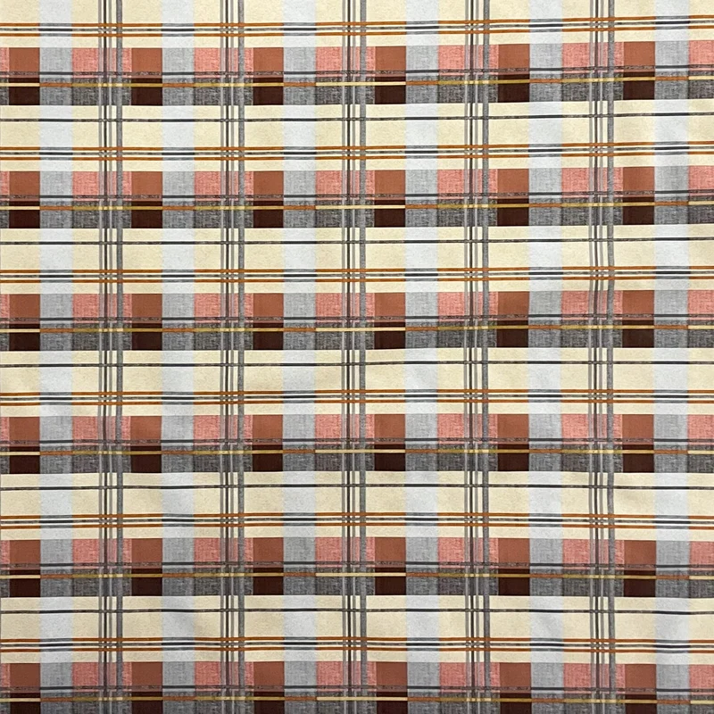 Wachstuch Tischdecke 01535-01 Karo kariert braun rot beige Meterware eckig rund oval