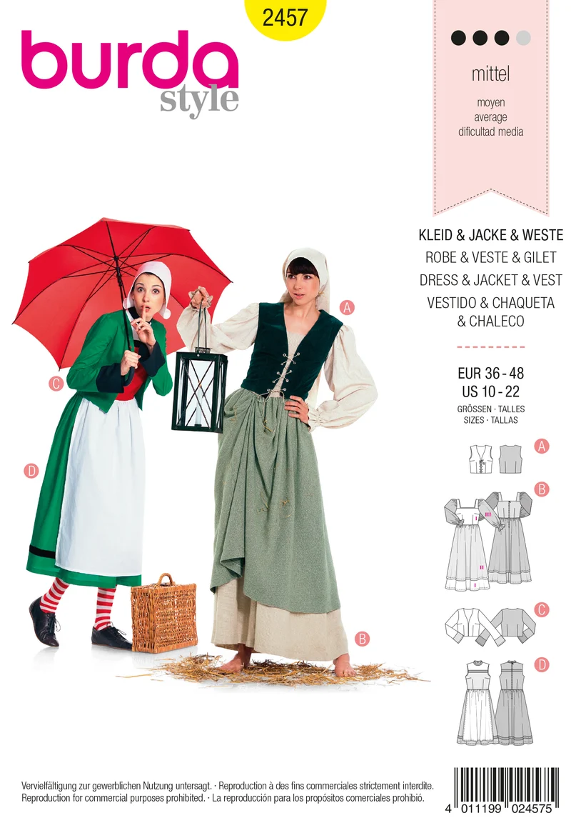 2457 Kleid Jacke Weste