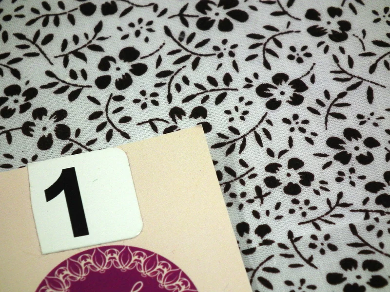 Floral Vintage flower leaves and stem print poly cotton 44" Wide M332 Mtex