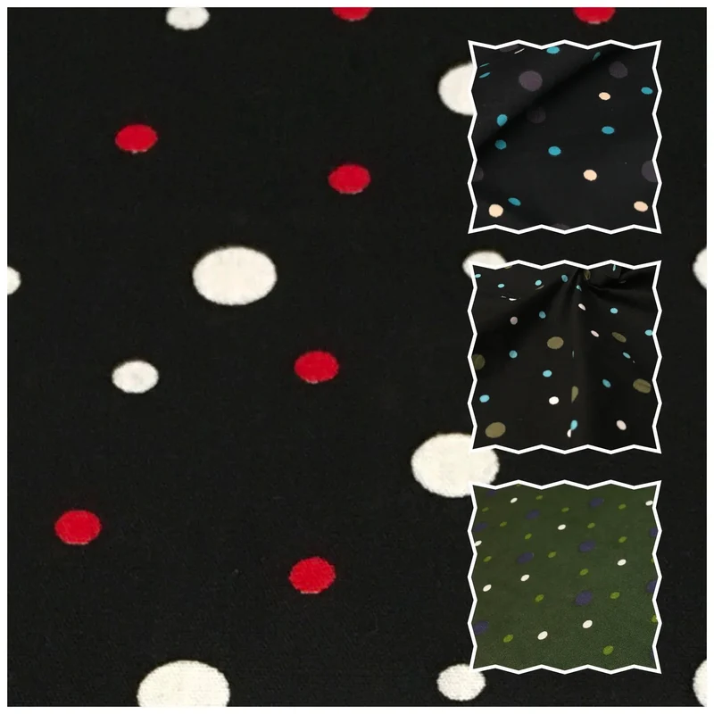 Multi Coloured Polka Dot 100% Cotton Poplin Fabric 58" M124