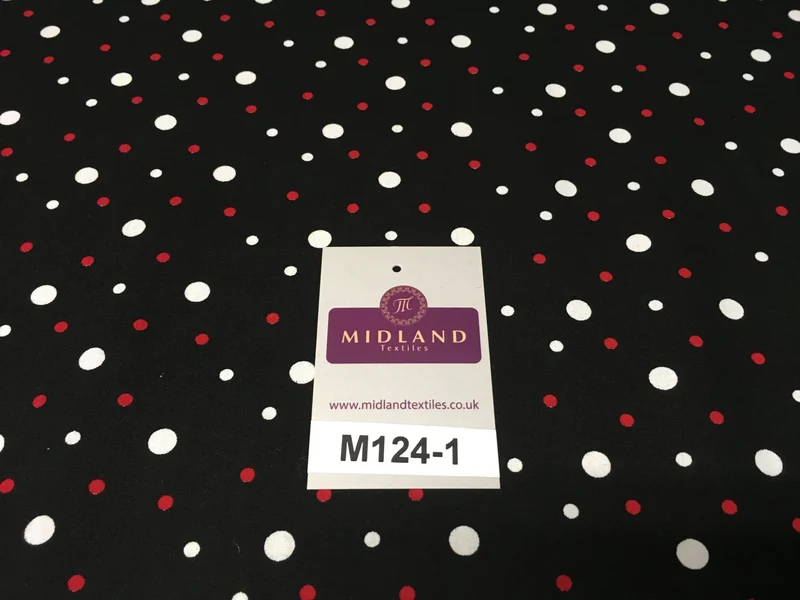 Multi Coloured Polka Dot 100% Cotton Poplin Fabric 58" M124