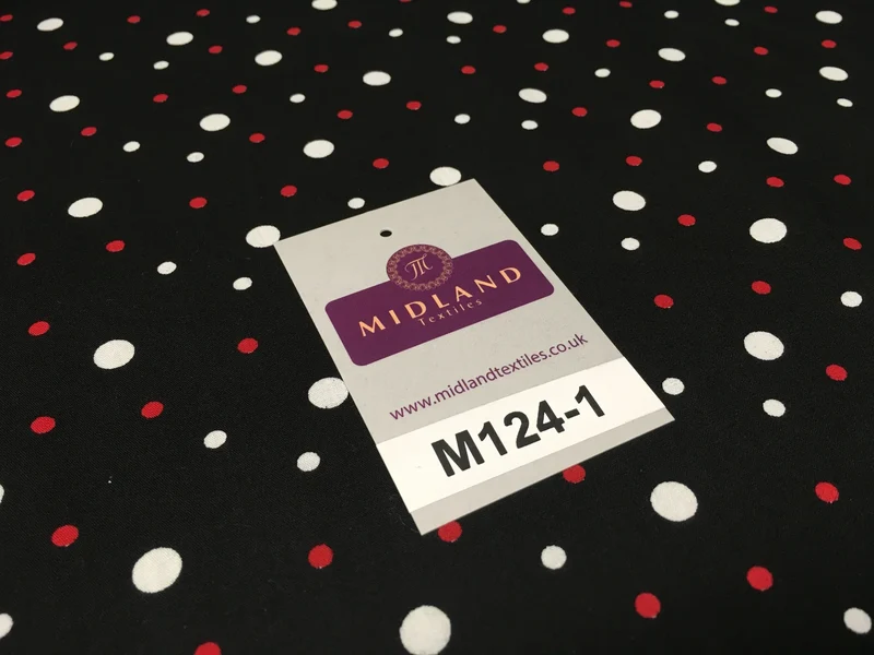 Multi Coloured Polka Dot 100% Cotton Poplin Fabric 58" M124
