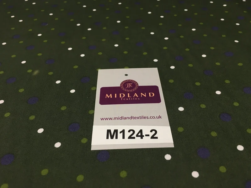 Multi Coloured Polka Dot 100% Cotton Poplin Fabric 58" M124