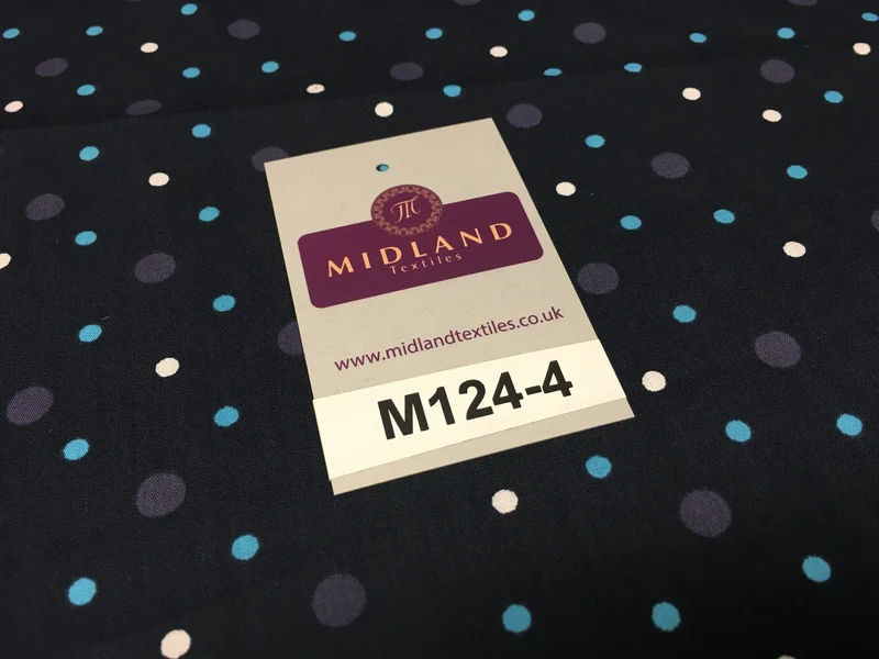 Multi Coloured Polka Dot 100% Cotton Poplin Fabric 58" M124