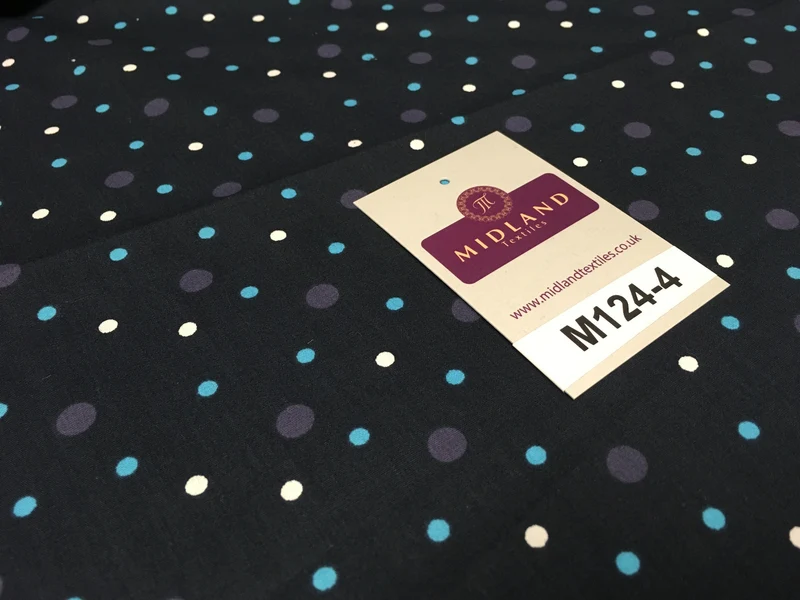 Multi Coloured Polka Dot 100% Cotton Poplin Fabric 58" M124