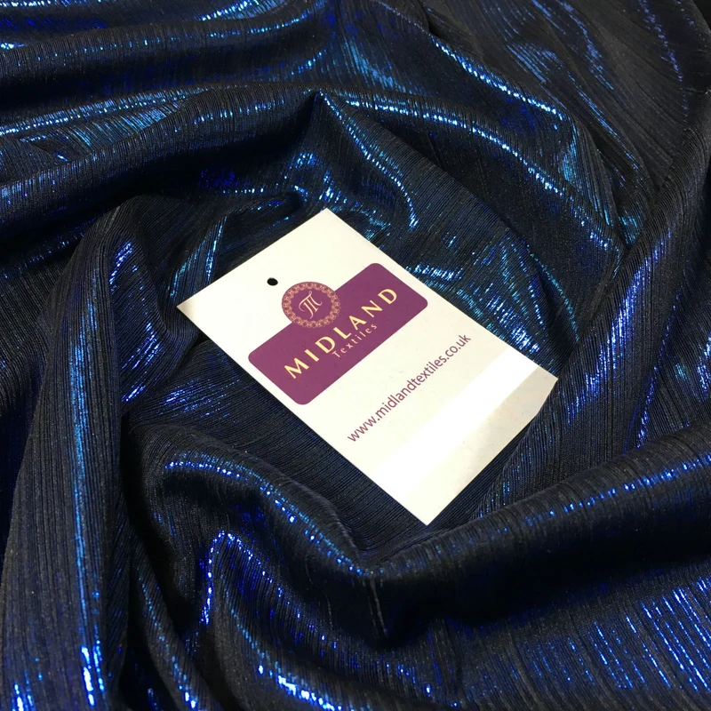 Shiny Metallic Lame 1 way stretch Dress Fabric 40" wide M699 Mtex