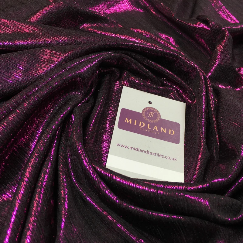 Shiny Metallic Lame 1 way stretch Dress Fabric 40" wide M699 Mtex