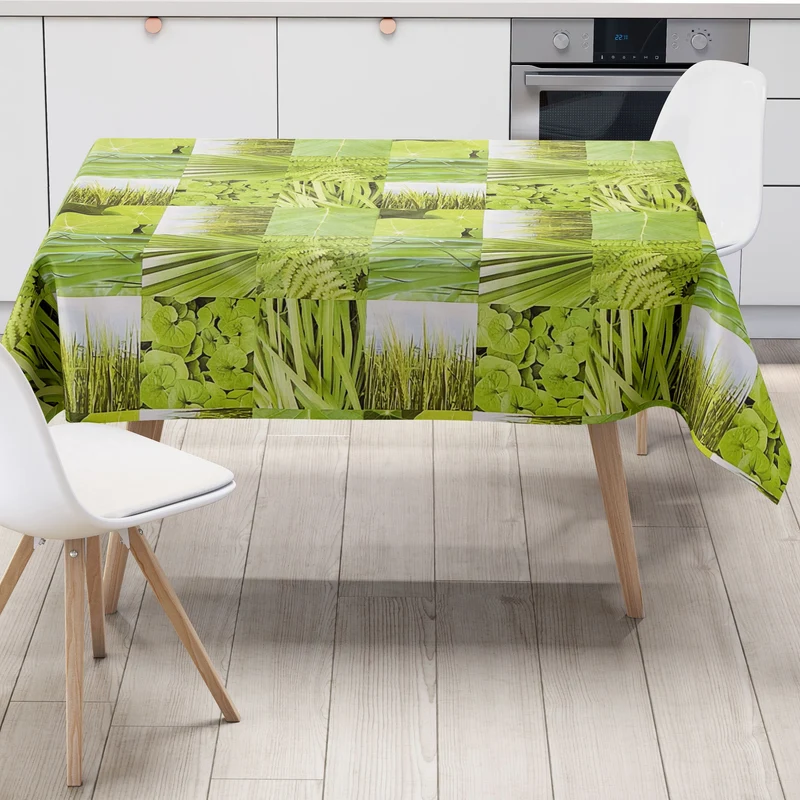 Wachstuch Tischdecke B3884-01 Farne Blätter Wiese eckig rund oval