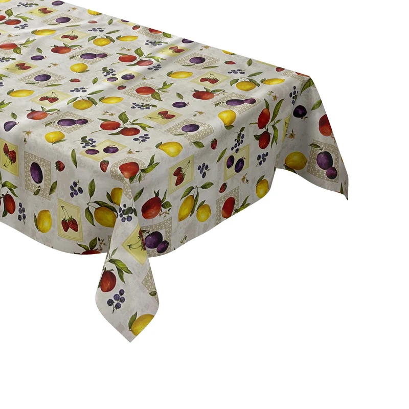 Wachstuch Tischdecke 01562-01 Früchte Küche Sommer Garten eckig rund oval Wunschmaß Wachstuchdecke