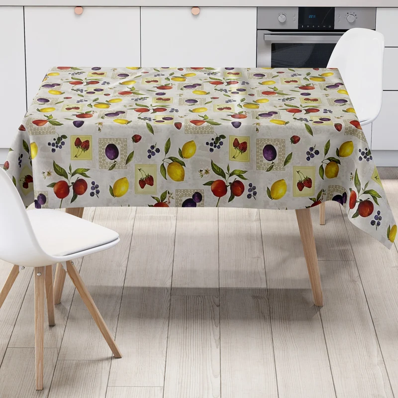 Wachstuch Tischdecke 01562-01 Früchte Küche Sommer Garten eckig rund oval Wunschmaß Wachstuchdecke