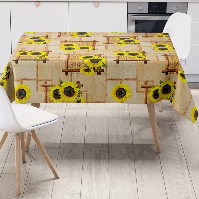 Wachstuch Tischdecke 01433-01 Sonnenblumen Blüten Garten Sommer eckig rund oval nach Maß