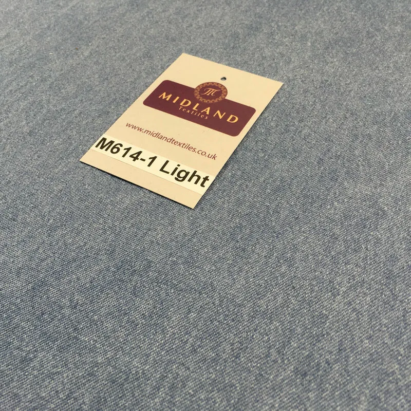 8oz Washed Denim Light-Medium-Dark Blue Fabric 100% Cotton 58" Wide M614 Mtex