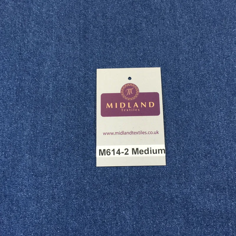 8oz Washed Denim Light-Medium-Dark Blue Fabric 100% Cotton 58" Wide M614 Mtex