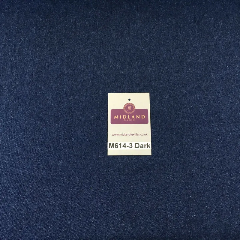 8oz Washed Denim Light-Medium-Dark Blue Fabric 100% Cotton 58" Wide M614 Mtex
