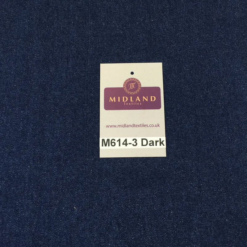8oz Washed Denim Light-Medium-Dark Blue Fabric 100% Cotton 58" Wide M614 Mtex