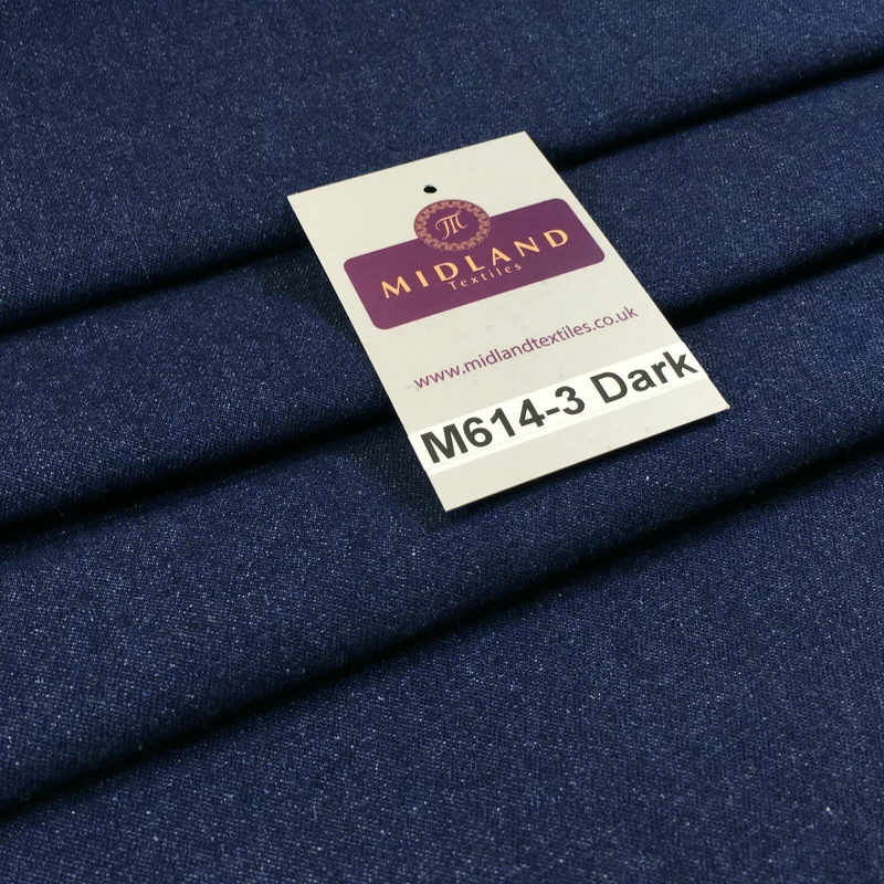 8oz Washed Denim Light-Medium-Dark Blue Fabric 100% Cotton 58" Wide M614 Mtex