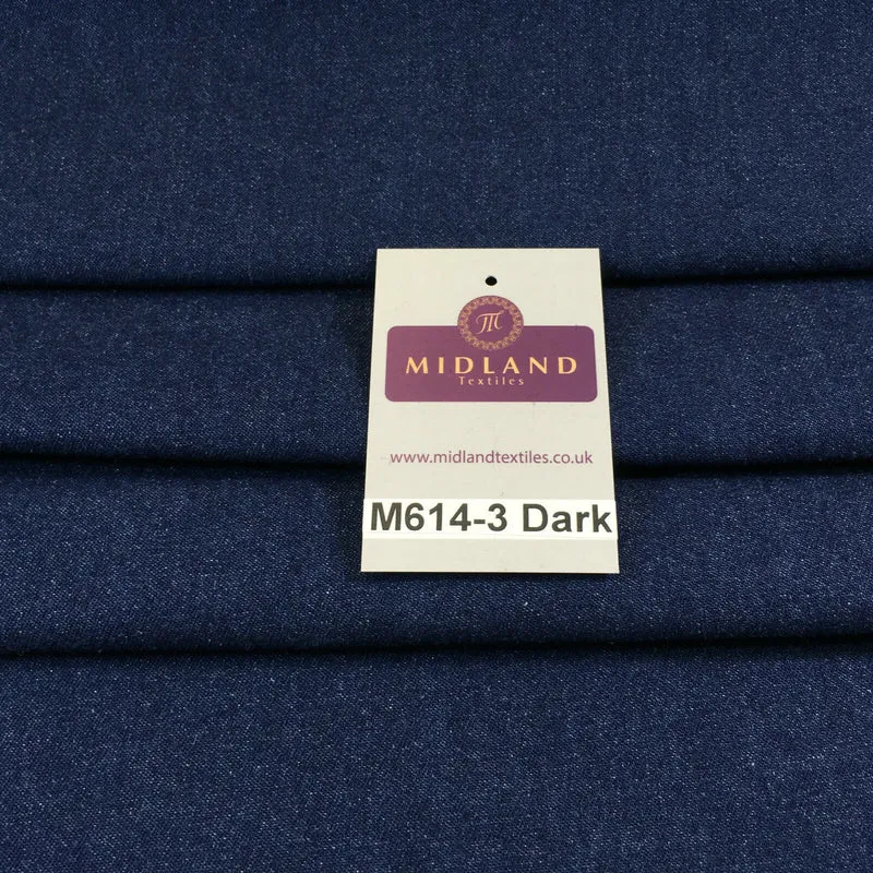 8oz Washed Denim Light-Medium-Dark Blue Fabric 100% Cotton 58" Wide M614 Mtex