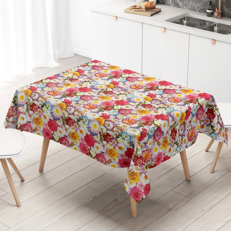 Wachstuch Tischdecke 01593-00 Gerbera Blüten Blumen floral Meterware eckig rund oval
