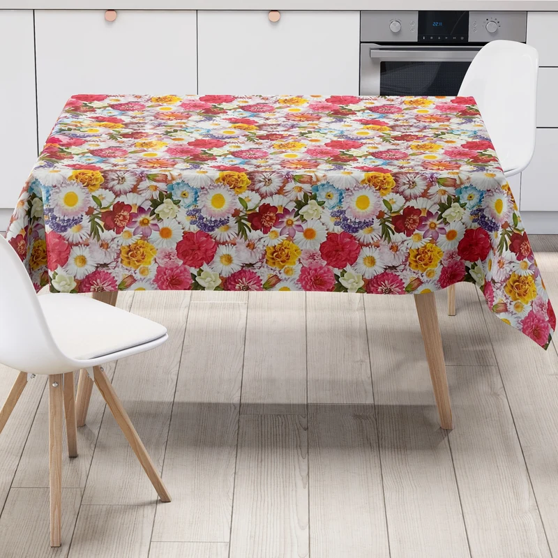 Wachstuch Tischdecke 01593-00 Gerbera Blüten Blumen floral Meterware eckig rund oval