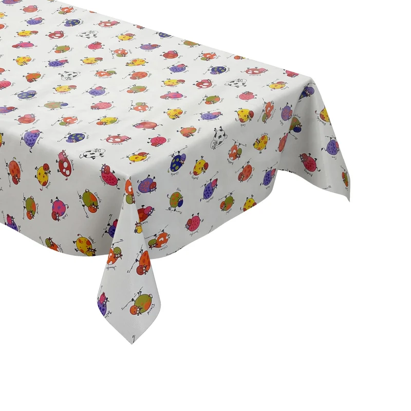 Wachstuch Tischdecke 06064-00 bunte Kühe Kindermotiv eckig rund oval