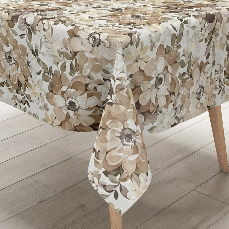 Wachstuch Tischdecke 01132-03 Blüten Blumen floral eckig rund oval