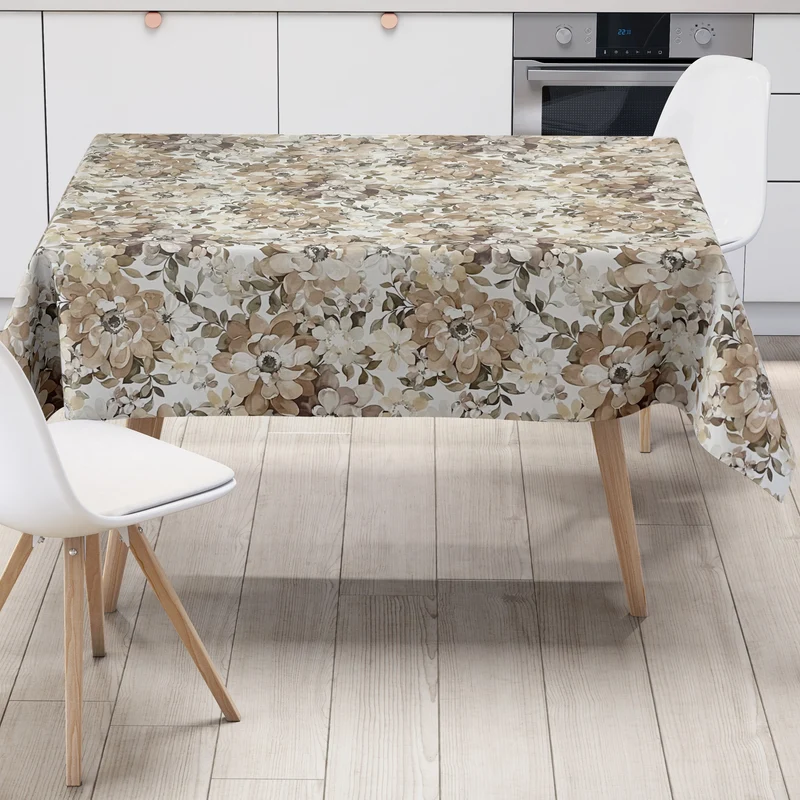 Wachstuch Tischdecke 01132-03 Blüten Blumen floral eckig rund oval