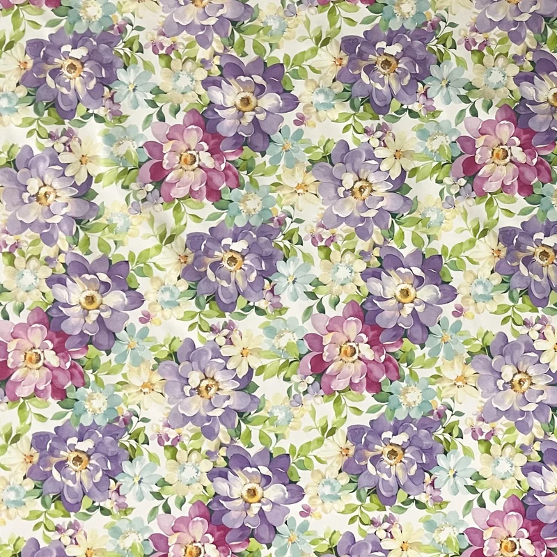 Wachstuch Tischdecke 01132-01 bunte Blüten Blumen floral eckig rund oval
