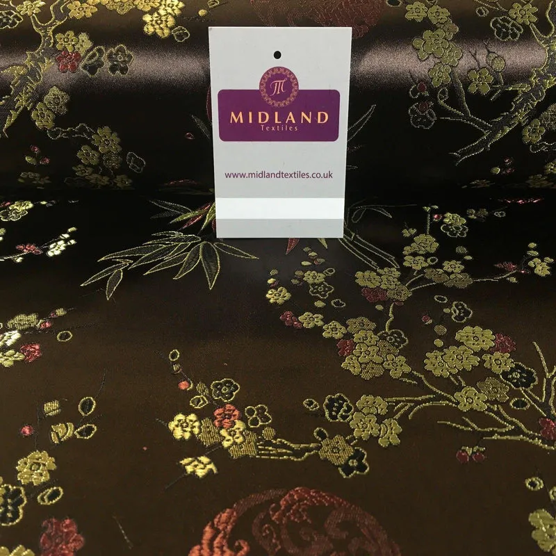 Chinese Shanghai Floral blossom Silky Satin Brocade dress fabric 45" wide M798