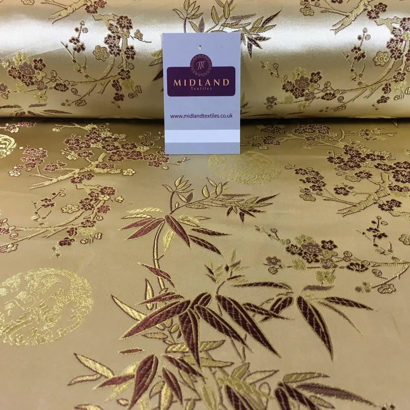Chinese Shanghai Floral blossom Silky Satin Brocade dress fabric 45" wide M798