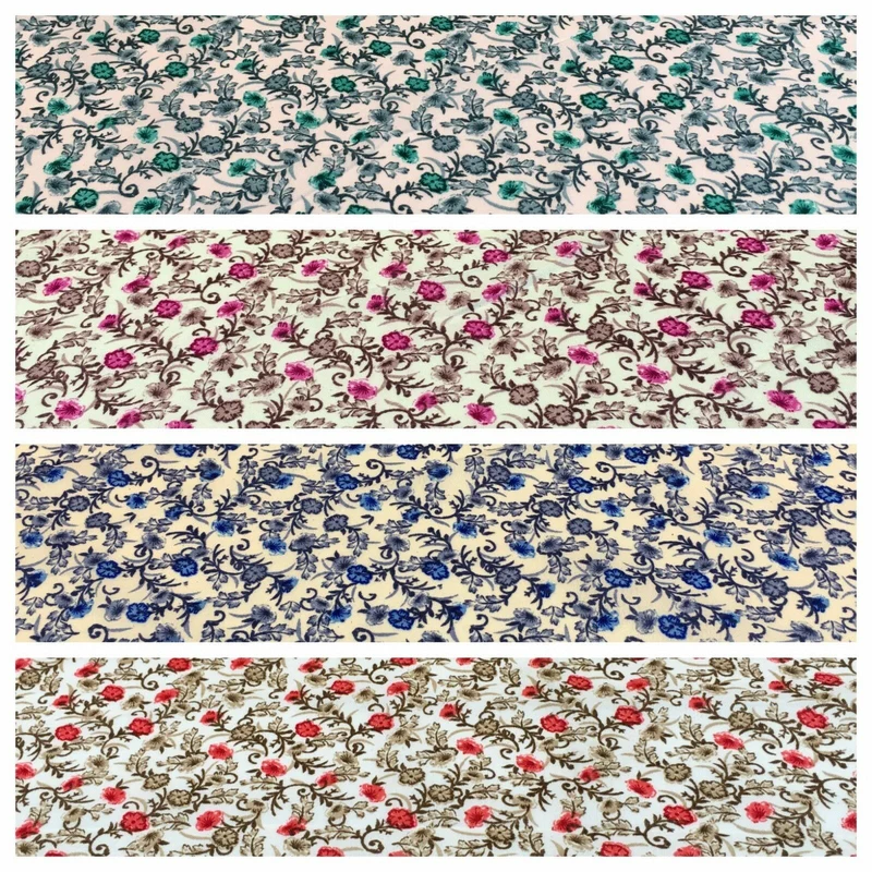 Floral Vintage Shabby Chic Printed soft crepe dress fabric 44" M762 Mtex