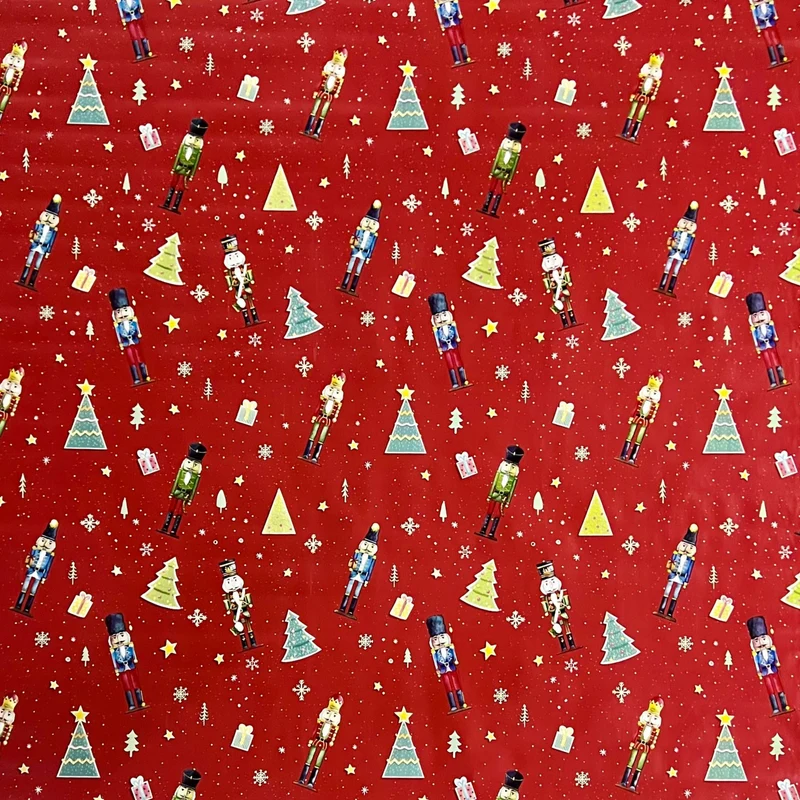 Wachstuch Tischdecke P1201-1 rot Weihnachten Advent Nussknacker Erzgebirge eckig rund oval