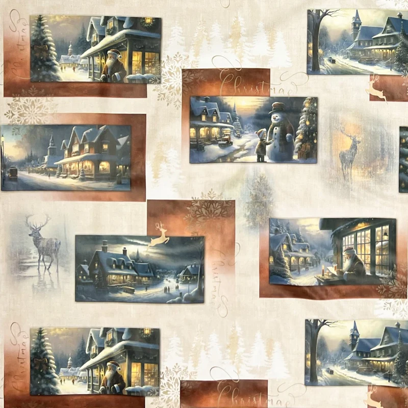 Wachstuch Tischdecke 06327-00 Weihnachten Schneemann MERRY CHRISTMAS eckig rund oval