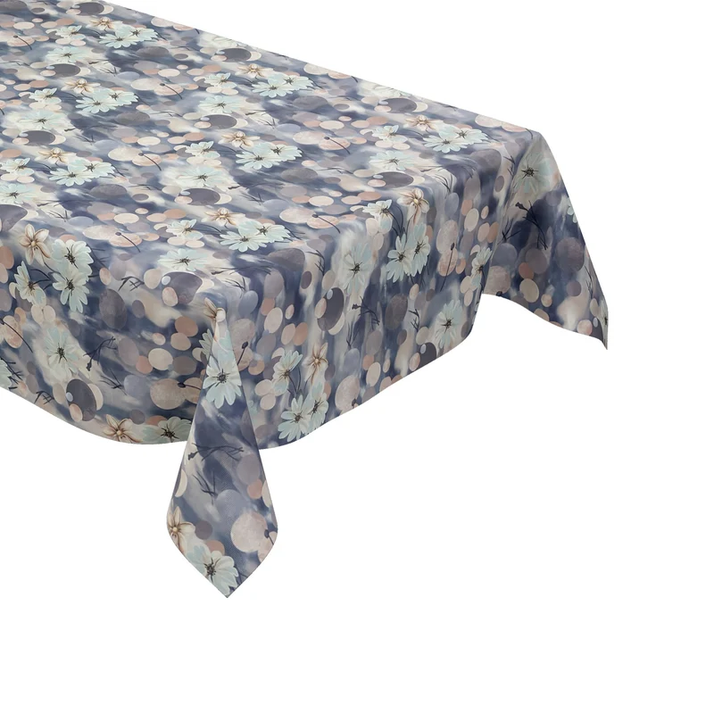 Wachstuch Tischdecke 35906 DN60 Modern Kugeln Kreise Blüten eckig rund oval