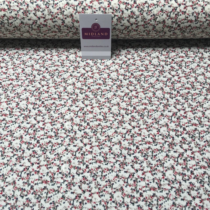 Small Floral Printed 100% Cotton Fabric 58" Wide Mtex MA914
