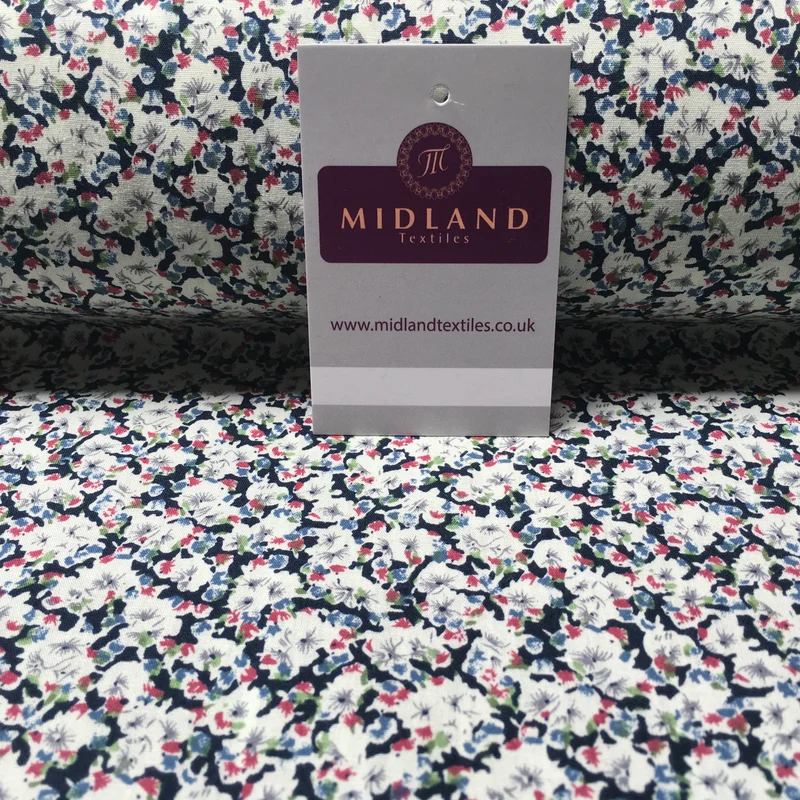 Small Floral Printed 100% Cotton Fabric 58" Wide Mtex MA914