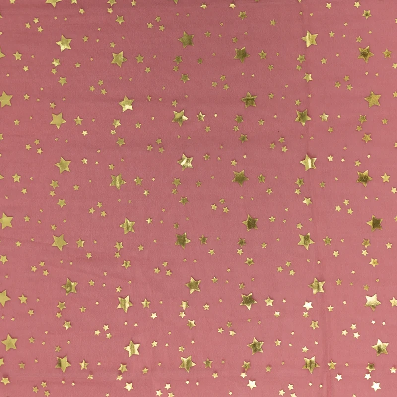 Organza - Sterne gold/burgundy - 10 cm