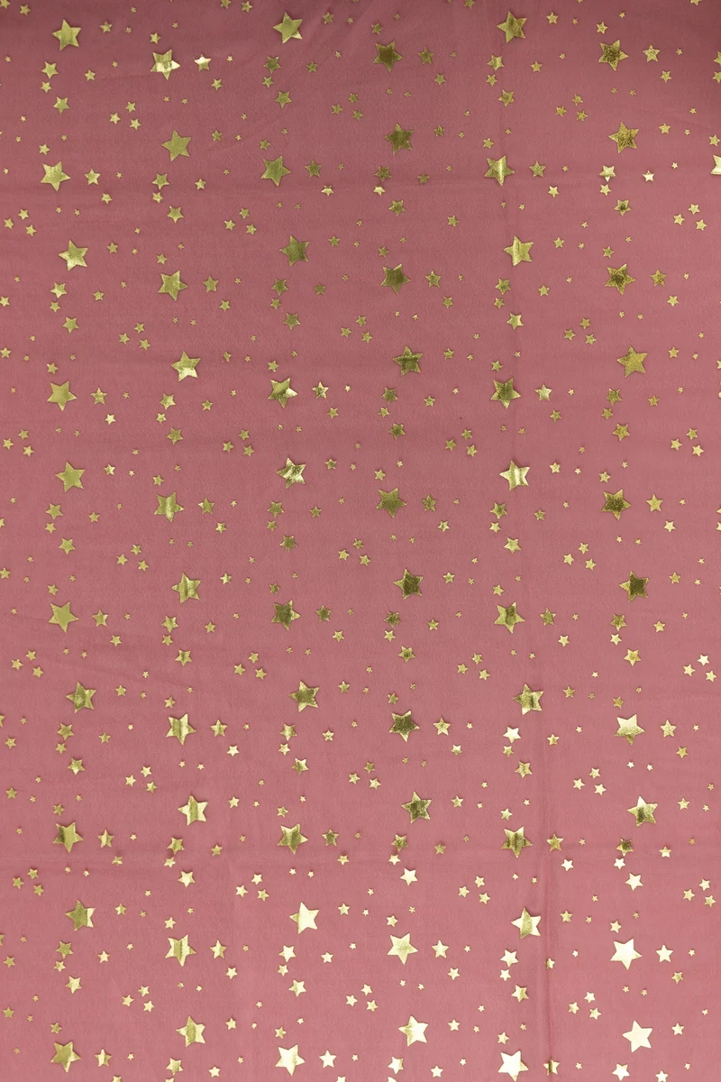 Organza - Sterne gold/burgundy - 10 cm