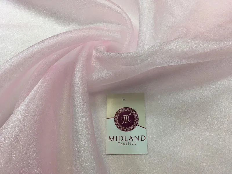 CRYSTAL ORGANZA WEDDING BRIDAL DANCE VEIL DRESS FABRIC MATERIAL 45" WIDE M111