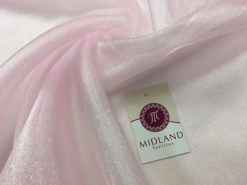 CRYSTAL ORGANZA WEDDING BRIDAL DANCE VEIL DRESS FABRIC MATERIAL 45" WIDE M111