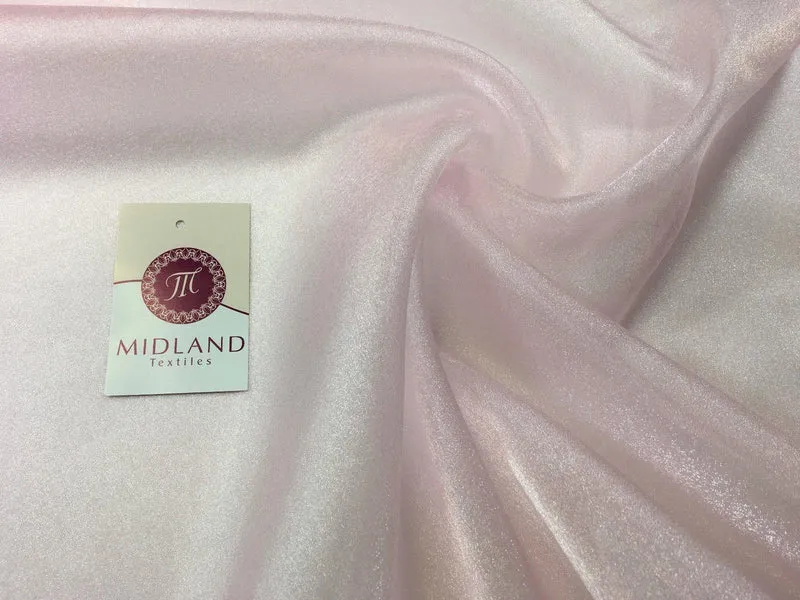 CRYSTAL ORGANZA WEDDING BRIDAL DANCE VEIL DRESS FABRIC MATERIAL 45" WIDE M111